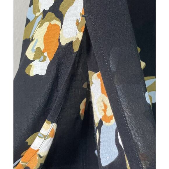 Rue Stiic Carter Split Floral Print Dress Size XS Open Back Midi Marigold Slit - Picture 7 of 8